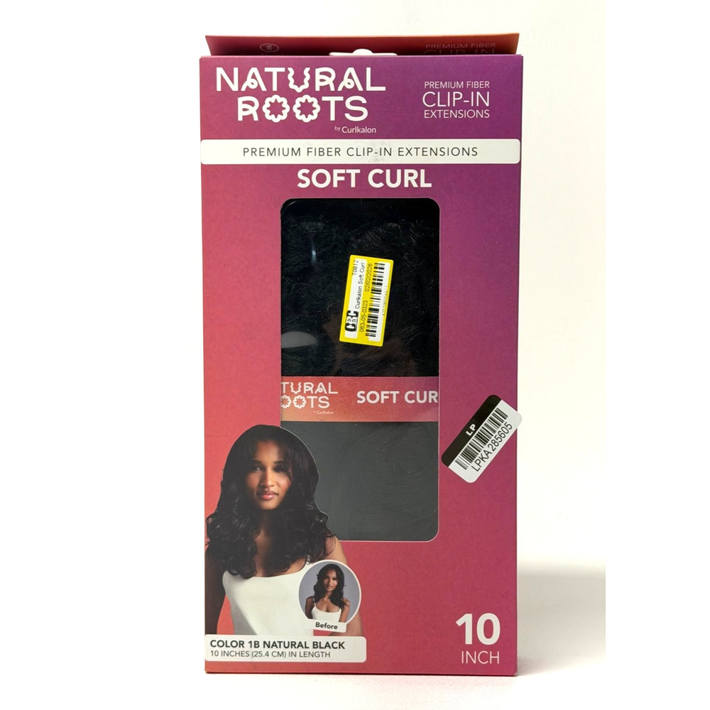 Curlkalon Soft Curl 10" Clip-In Natural Black Hair Extensions - 9ct